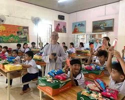Vietnamese Buddhist orphanage charity, do AI tạo